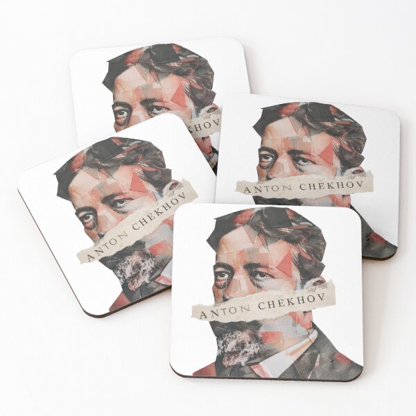 Item preview, Anton Chekhov – Literary Collage Portrait Art Print | Russian Short Story Theatre Poster designed and sold by OzzFrequency.