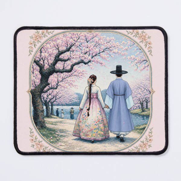 Item preview, Joseon Couple Cherry Blossoms Romance K-drama designed and sold by NerdiPop.