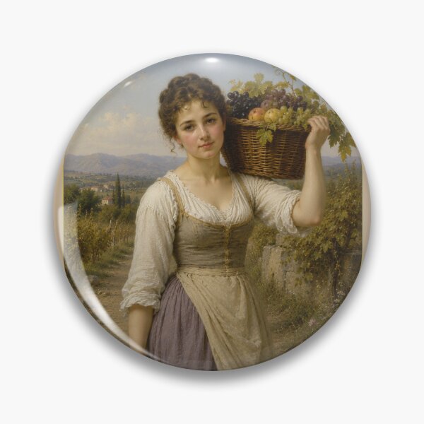 Item preview, Girl with fruit basket styled after WA Bouguereau  designed and sold by Collector-RB.