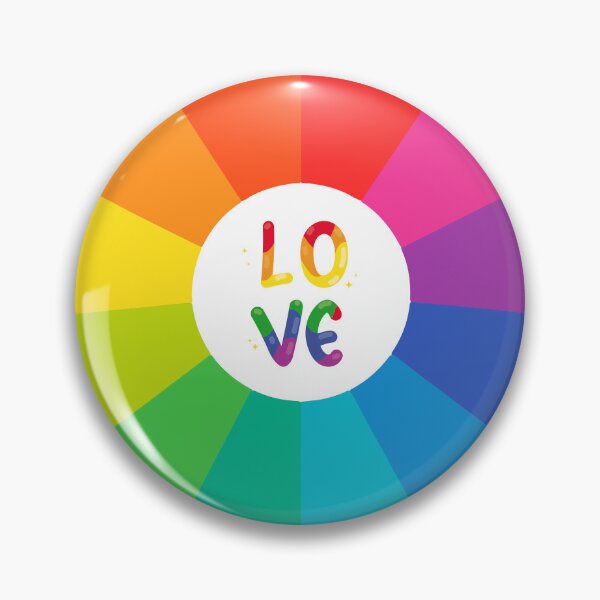 Item preview, Vibrant Rainbow Love Color Wheel - Colorful Typography Circle Art designed and sold by SolutionsArt.