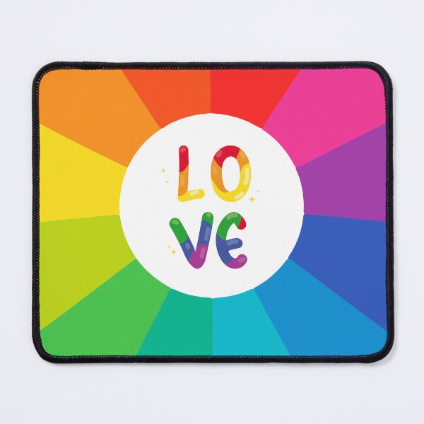 Item preview, Vibrant Rainbow Love Color Wheel - Colorful Typography Circle Art designed and sold by SolutionsArt.
