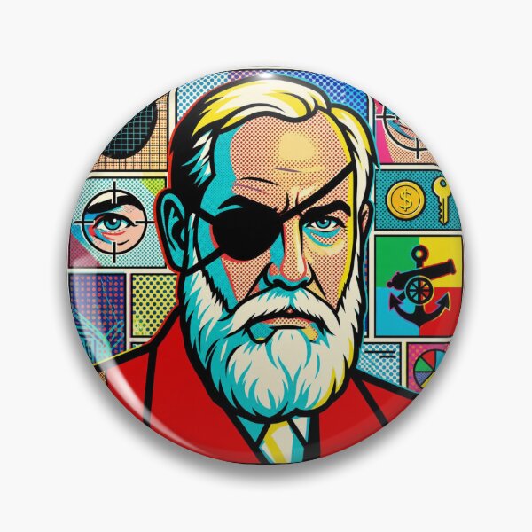 Item preview, Pop art graphic of a man with an eye patch, a captain's portrait, colorful festival designed and sold by G-M-Designs.