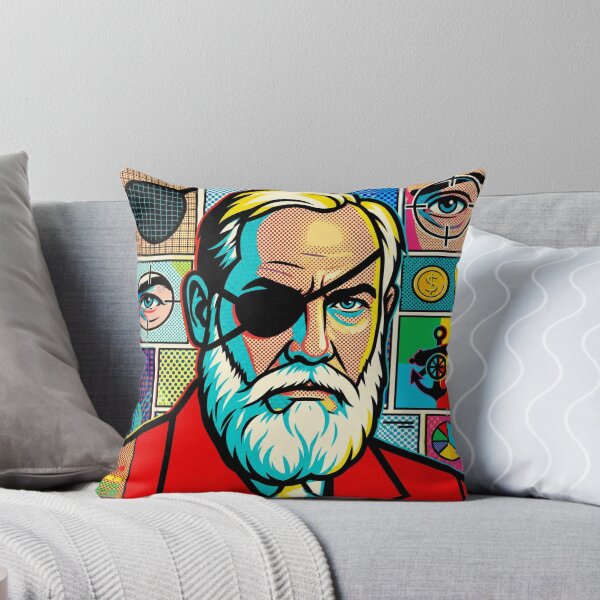 Item preview, Pop art graphic of a man with an eye patch, a captain's portrait, colorful festival designed and sold by G-M-Designs.
