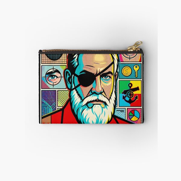 Item preview, Pop art graphic of a man with an eye patch, a captain's portrait, colorful festival designed and sold by G-M-Designs.