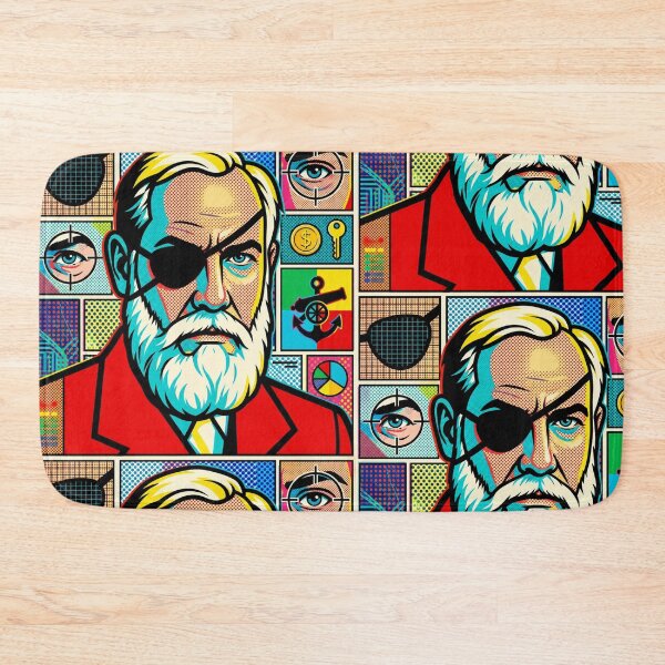 Item preview, Pop art graphic of a man with an eye patch, a captain's portrait, colorful festival designed and sold by G-M-Designs.