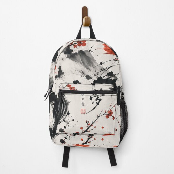 Item preview, Abstract sumi-e with red accents designed and sold by Prasakro.