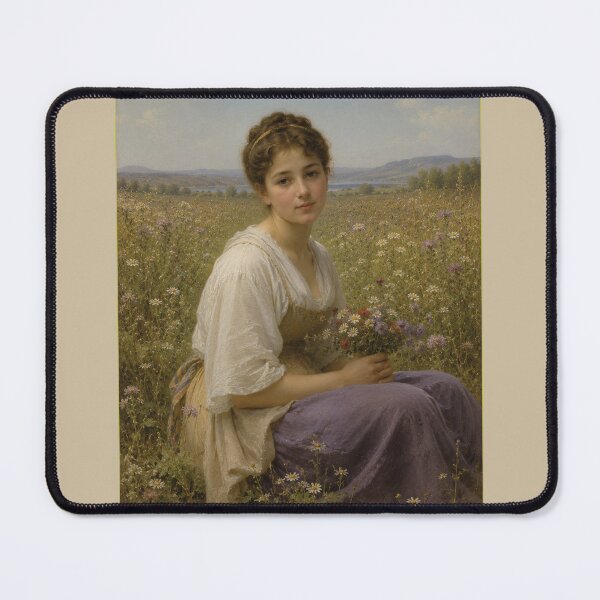Item preview, Girl in flower field styled after WA Bouguereau designed and sold by Collector-RB.