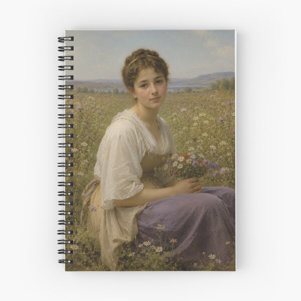 Item preview, Girl in flower field styled after WA Bouguereau  designed and sold by Collector-RB.