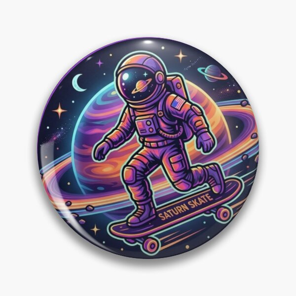 Item preview, Saturn Rings Skate Astronaut Cosmic Sessions Outer Space designed and sold by JeevanStickers.