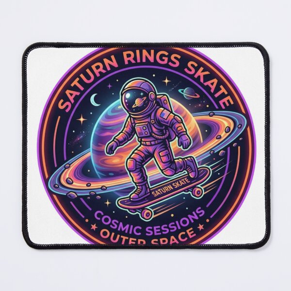 Item preview, Saturn Rings Skate Astronaut Cosmic Sessions Outer Space designed and sold by JeevanStickers.