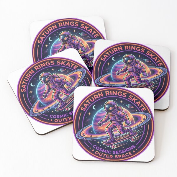 Item preview, Saturn Rings Skate Astronaut Cosmic Sessions Outer Space designed and sold by JeevanStickers.