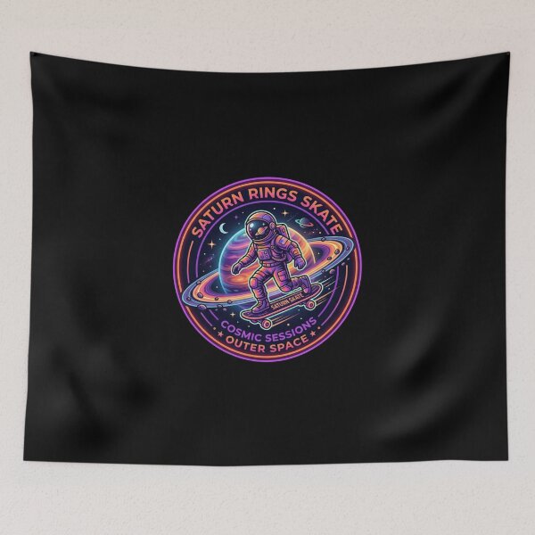 Item preview, Saturn Rings Skate Astronaut Cosmic Sessions Outer Space designed and sold by JeevanStickers.