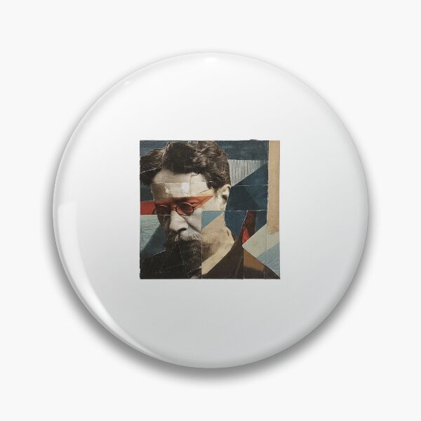 Item preview, Anton Chekhov – Literary Collage Portrait Art Print | Russian Short Story Theatre Poster designed and sold by OzzFrequency.