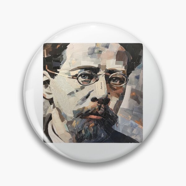Item preview, Anton Chekhov – Literary Collage Portrait Art Print | Russian Short Story Theatre Poster designed and sold by OzzFrequency.