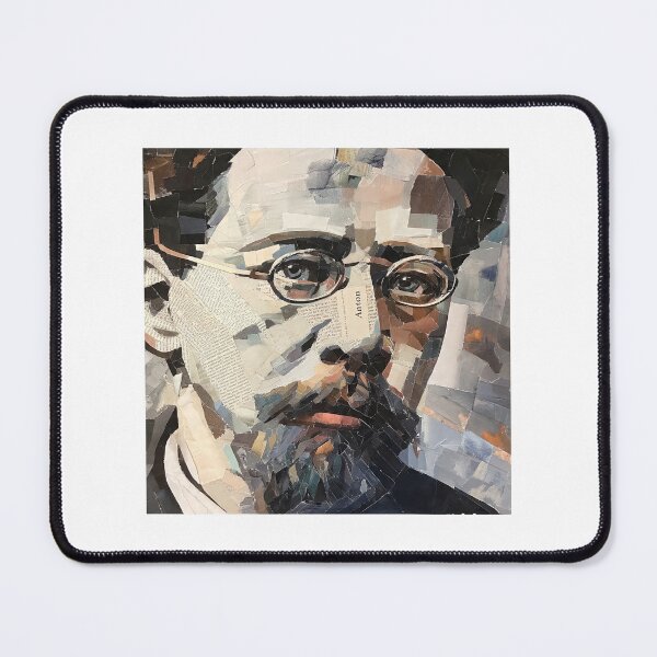 Item preview, Anton Chekhov – Literary Collage Portrait Art Print | Russian Short Story Theatre Poster designed and sold by OzzFrequency.