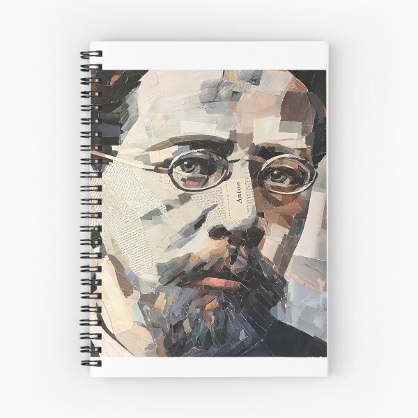 Item preview, Anton Chekhov – Literary Collage Portrait Art Print | Russian Short Story Theatre Poster designed and sold by OzzFrequency.