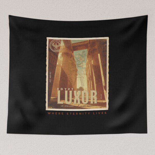 Item preview, Luxor Egypt Vintage Mediterranean Travel Poster Retro Art designed and sold by KaBaRen.