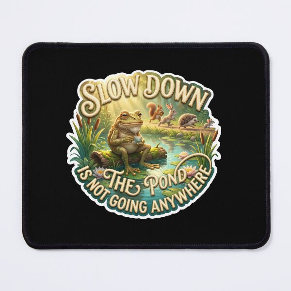 Item preview, Slow Down The Pond Is Not Going Anywhere Frog designed and sold by pradeepvisuals.