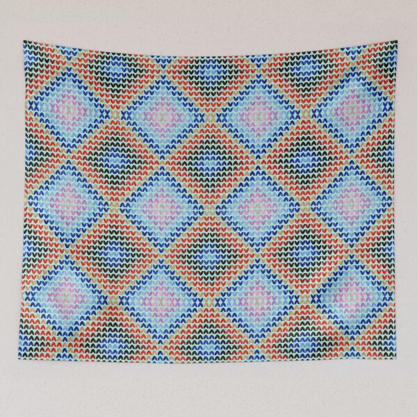 Item preview, Retro Pastel Knit Heart Pattern designed and sold by Digitara8595.
