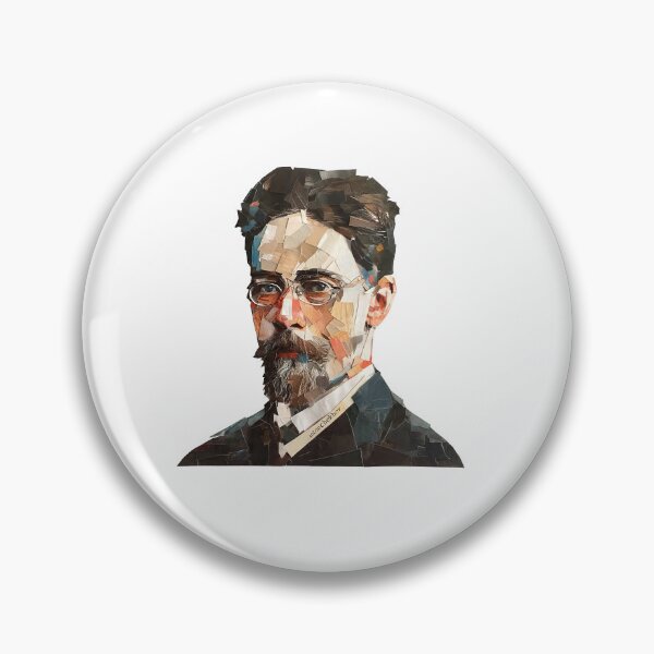 Item preview, Anton Chekhov – Literary Collage Portrait Art Print | Russian Short Story Theatre Poster designed and sold by OzzFrequency.