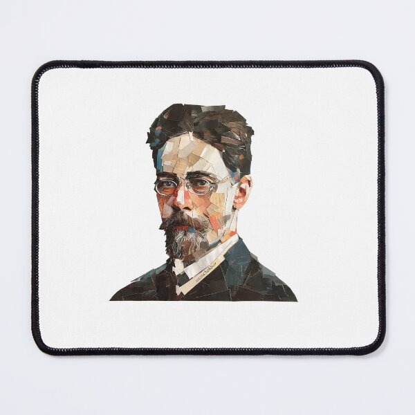 Item preview, Anton Chekhov – Literary Collage Portrait Art Print | Russian Short Story Theatre Poster designed and sold by OzzFrequency.