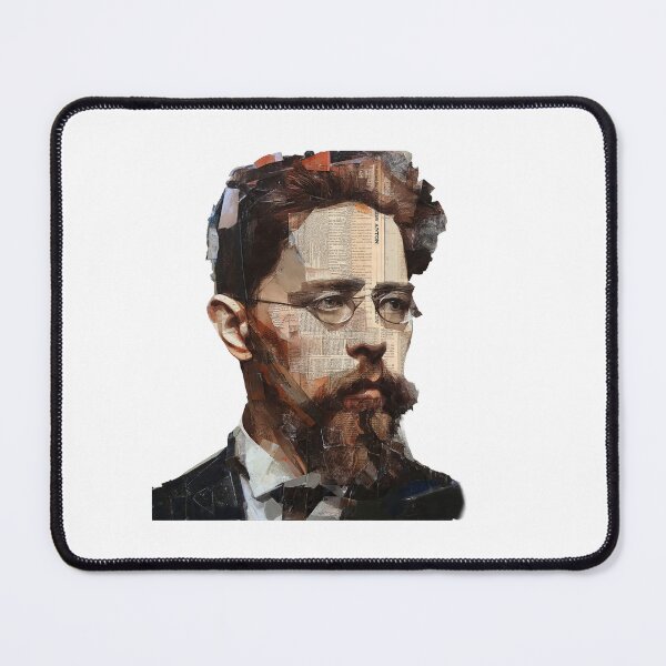 Item preview, Anton Chekhov – Literary Collage Portrait Art Print | Russian Short Story Theatre Poster designed and sold by OzzFrequency.