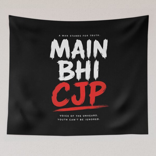Item preview, MAIN BHI CJP | Voice of the Unheard | Oversized Streetwear T-Shirt Design designed and sold by UrbanEchoHub.