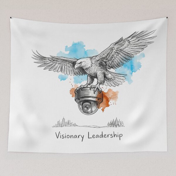 Item preview, Visionary Leadership - Ironic Eagle Surveillance Satire designed and sold by SoulPT.