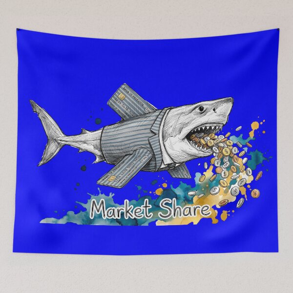 Item preview, Market Share - Funny Corporate Loan Shark Satire designed and sold by SoulPT.