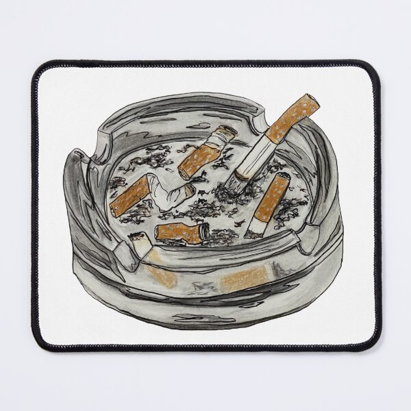 Item preview, Hand Drawn Cigarette Ashtray designed and sold by Lena Draws.