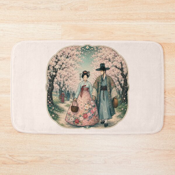 Item preview, Joseon Couple Cherry Blossoms Romance K-drama designed and sold by NerdiPop.