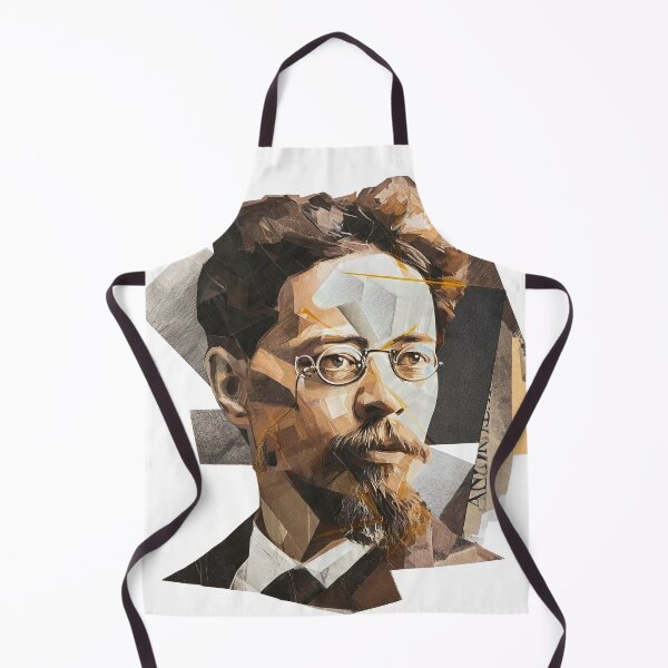 Item preview, Anton Chekhov – Literary Collage Portrait Art Print | Russian Short Story Theatre Poster designed and sold by OzzFrequency.