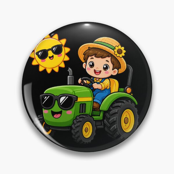 Item preview, Cute Summer Tractor Kid | Kawaii Farmer & Sunny Farm Cartoon designed and sold by HiPatti.