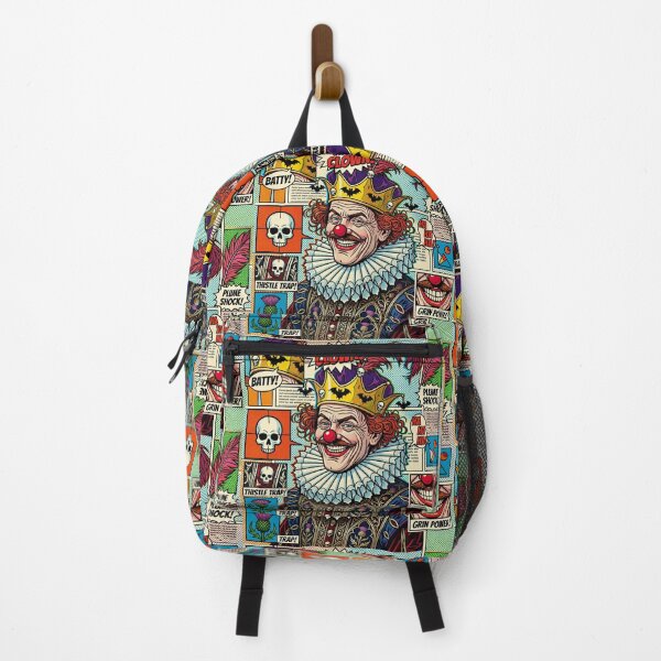 Item preview, Pop art graphic of a man with a crown, a harlequin portrait, colorful festival designed and sold by G-M-Designs.