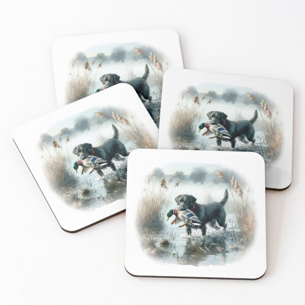 Item preview, Loyal Retriever Black Lab Duck Hunt Watercolor Art designed and sold by NCalNoveltees.