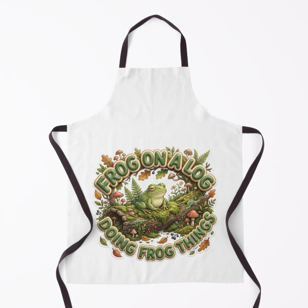 Item preview, Frog On A Log Doing Frog Things Cottagecore Art designed and sold by pradeepvisuals.