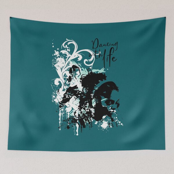 Item preview, Graffiti Vector Garden Floral abstract style black and mint designed and sold by Pics'Elle Creations.