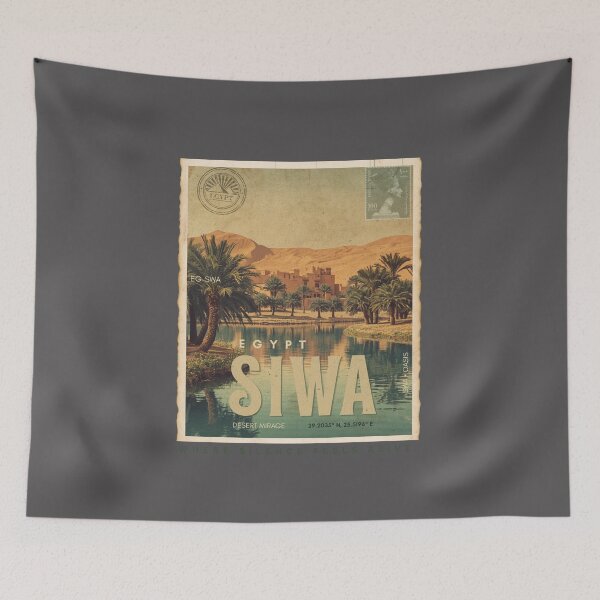 Item preview, Siwa Egypt Vintage Desert Oasis Travel Retro Poster designed and sold by KaBaRen.
