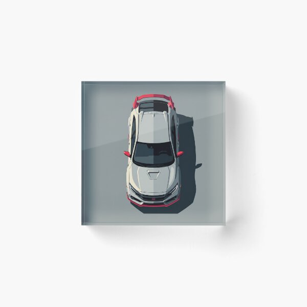 Item preview, Honda Civic Type R FK8 Split Shadow Top View Vector Illustration designed and sold by Motorline44.