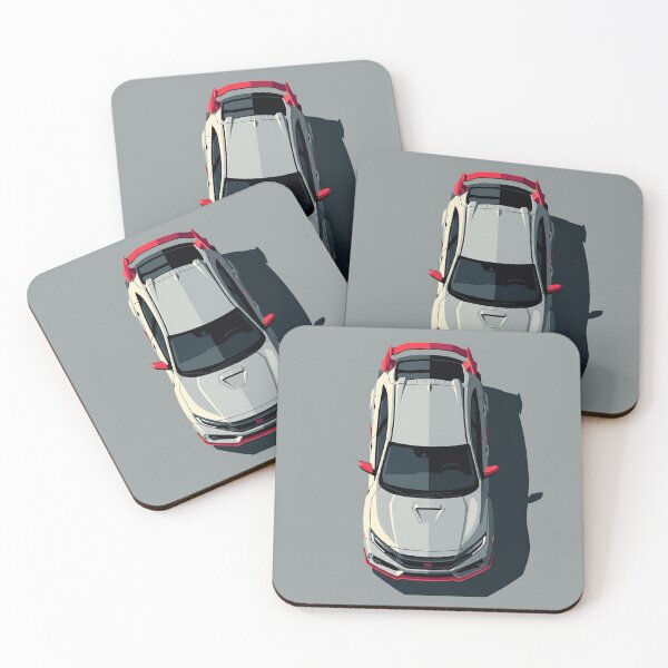 Item preview, Honda Civic Type R FK8 Split Shadow Top View Vector Illustration designed and sold by Motorline44.