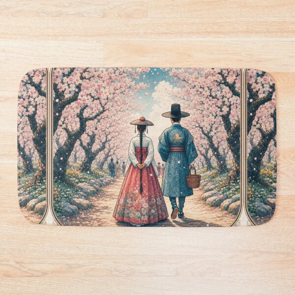 Item preview, Joseon Couple Cherry Blossoms Romance K-drama designed and sold by NerdiPop.