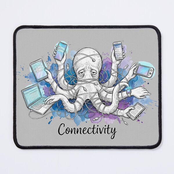 Item preview, Connectivity: The Overwhelmed Tech Octopus designed and sold by SoulPT.