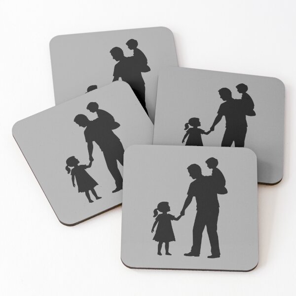 Item preview, Parent Child Silhouette Walking Together Family Love designed and sold by shirt-o-mat.