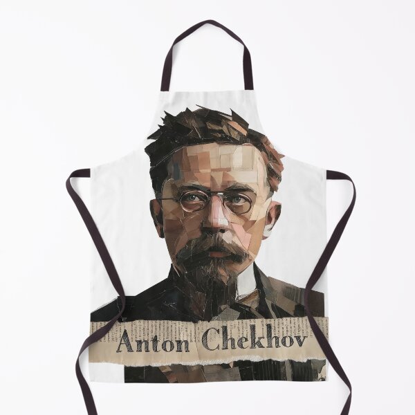 Item preview, Anton Chekhov – Literary Collage Portrait Art Print | Russian Short Story Theatre Poster designed and sold by OzzFrequency.