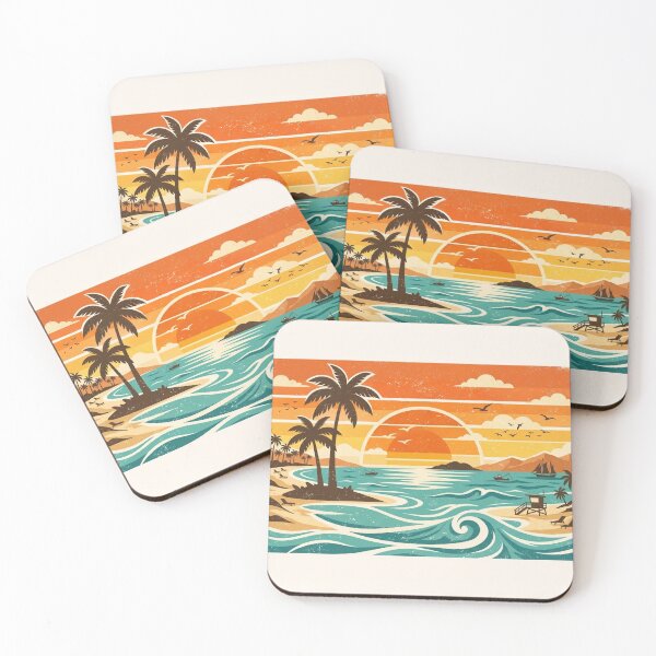 Item preview, Retro Sunset Paradise — Tropical Waves designed and sold by ivodanivan.