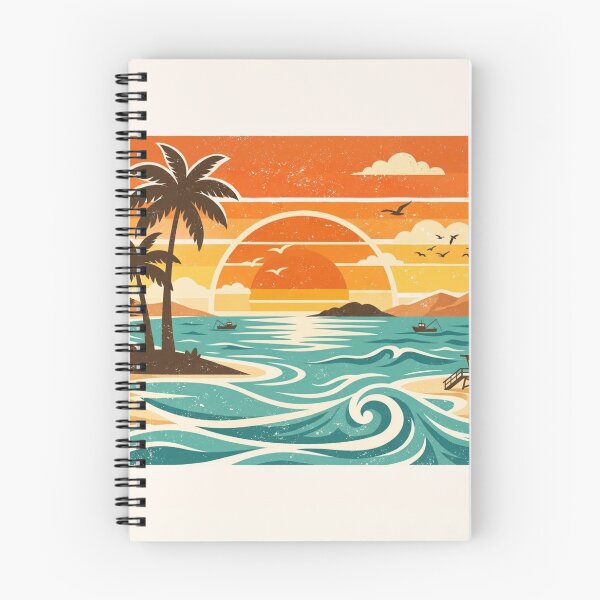 Item preview, Retro Sunset Paradise — Tropical Waves designed and sold by ivodanivan.