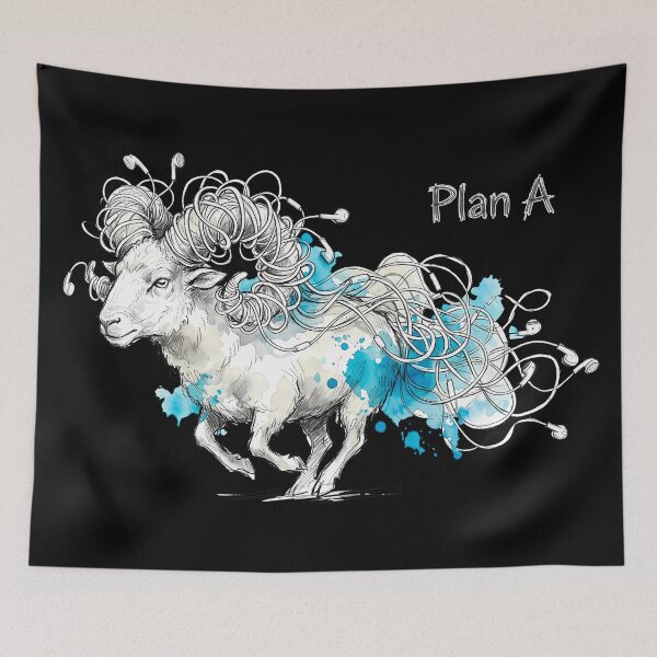 Item preview, Plan A: Tangled Headphones Ram Humor designed and sold by SoulPT.