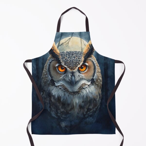 Item preview, Mystical Owl Watercolor Art | Dark Forest Moon Owl | Celestial Night Bird Gothic Design designed and sold by Biedroneczka.