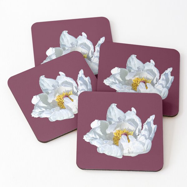 Item preview, White common garden peony  designed and sold by PariSeine.