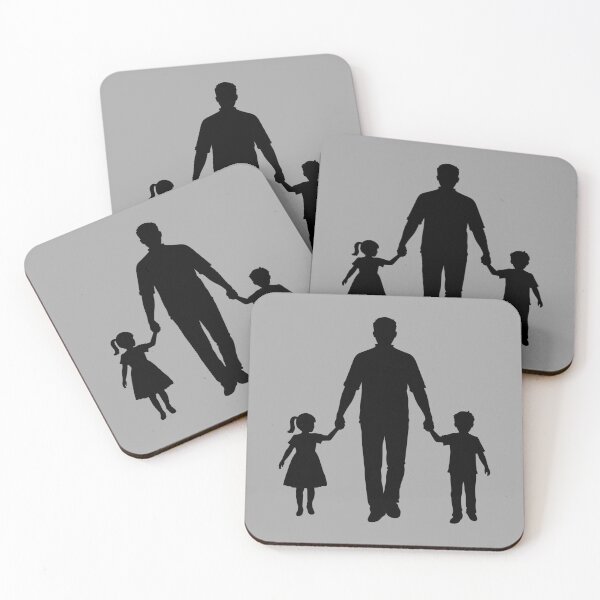 Item preview, Parent Child Silhouette Walking Together Family Love designed and sold by shirt-o-mat.